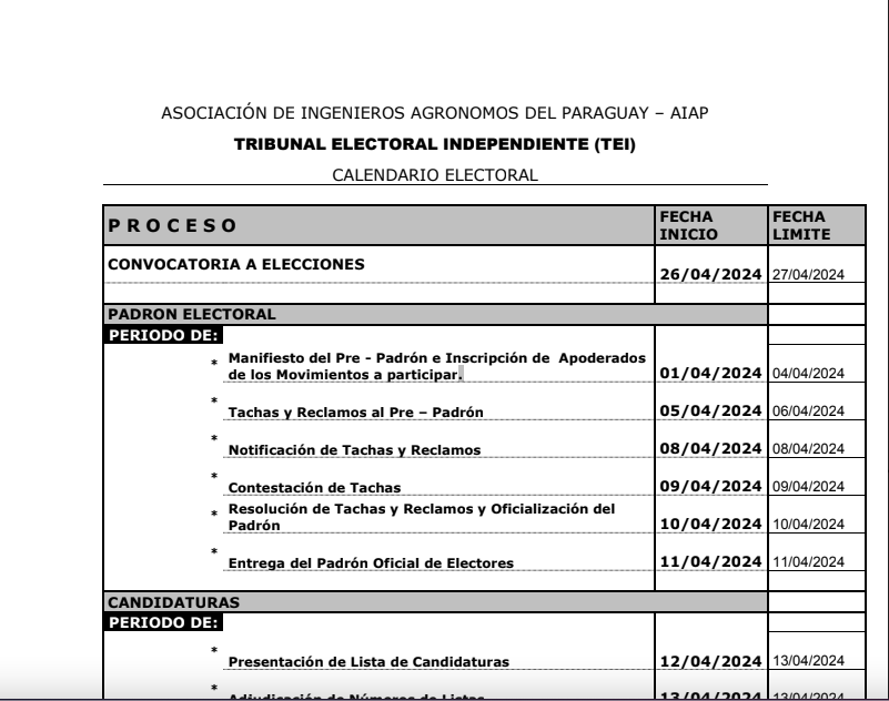 Noticias AIAP Información de interés