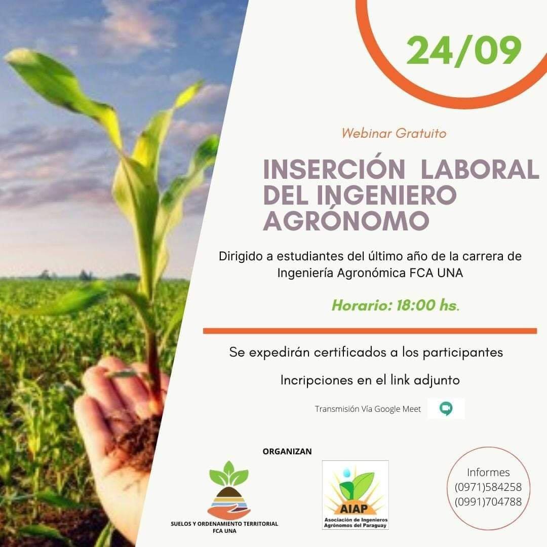 Noticias AIAP INSERCIÓN LABORAL DEL INGENIERO AGRÓNOMO